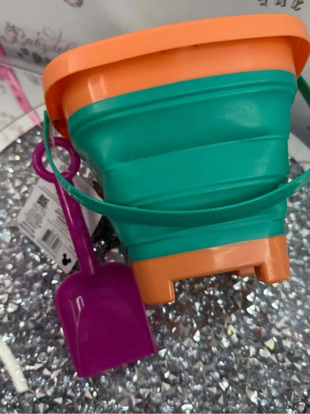 Disney beach buckets NEW Orange & Teal Moana Square Party Buckets Set scoop